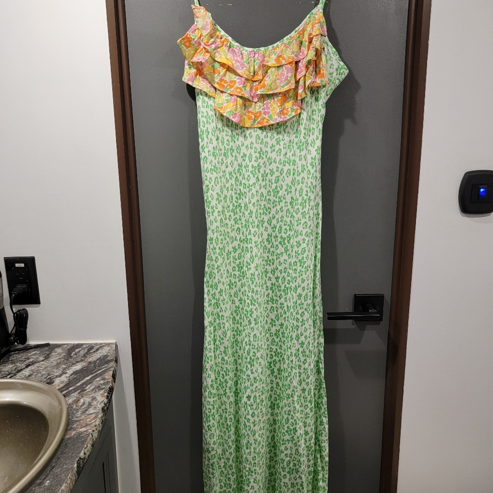 Rixo X Target Leopard Sleeveless Ruffle Slip Dress Small - Picture 3 of 9